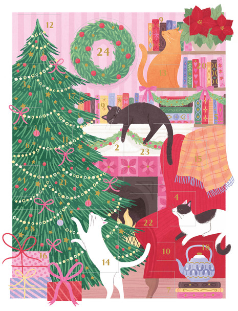 Advent Gold Foil- Cats (388x297mm)