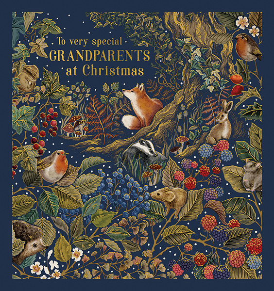 Grandparents At Christmas (Foil,160x170mm)