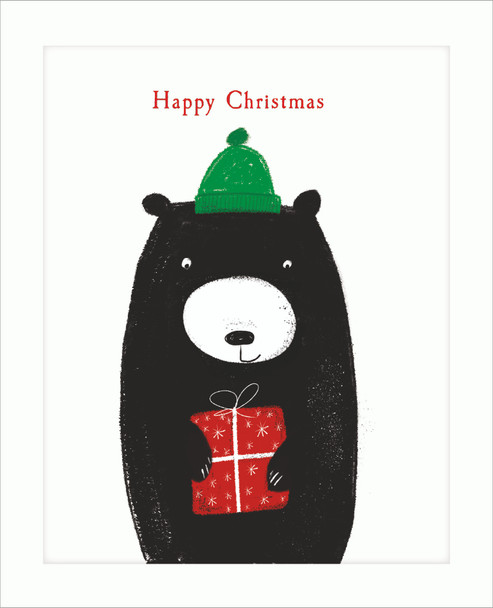 Bear Green Hat & Present (138 x 170) (X26ART BEX05)