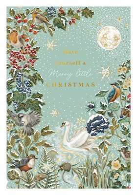 SALE- Swan (Foil, Emboss;105x150mm)