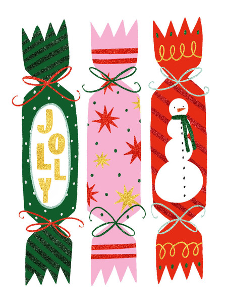 Small Card- Jolly Crackers (100x135mm) (X26ART TMX01)