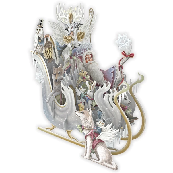 Pop Up Laser Cut- Snow Queen Sleigh