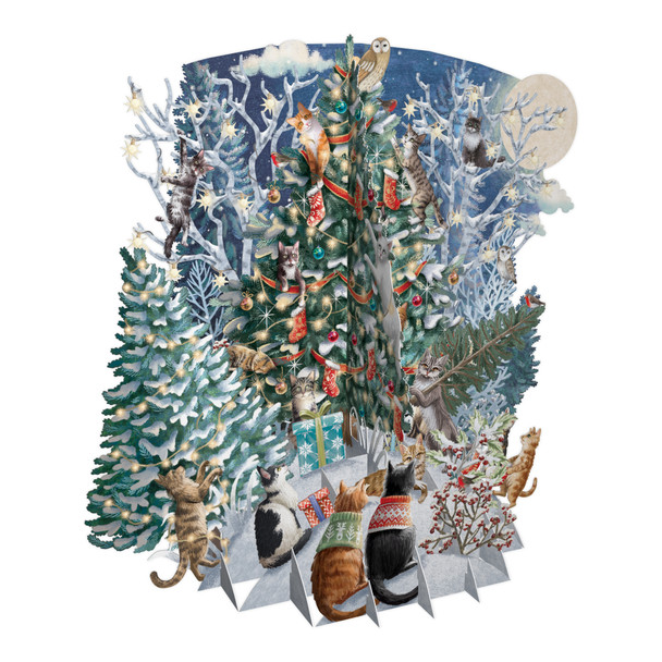 Pop Up Laser Cut - Cats Christmas Tree