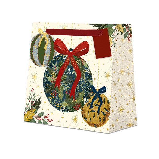Gift Bag Small- PK Golden Yuletide Blanc (W13xH13xD7cm)