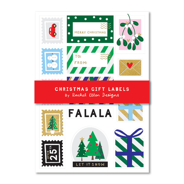 Labels & Stickers 4 sheets - 2 Designs (Gold Finish 210x148mm) (X26RED XLABEL01)