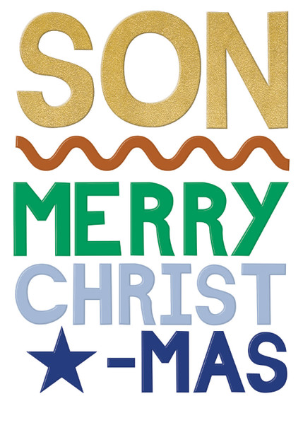 Son Merry Christmas (Gold Foil & Emboss)