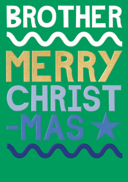 Brother Merry Christmas (Gold Foil & Emboss)