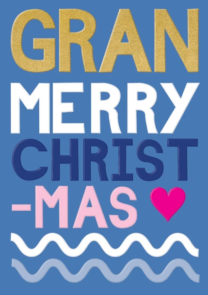 Gran Merry Christmas (Gold Foil & Emboss)