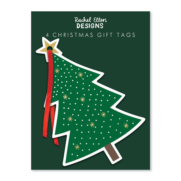 Tag Die-Cut - Pk4 Tree (Gold Foil)  (X26RED XTAG02)