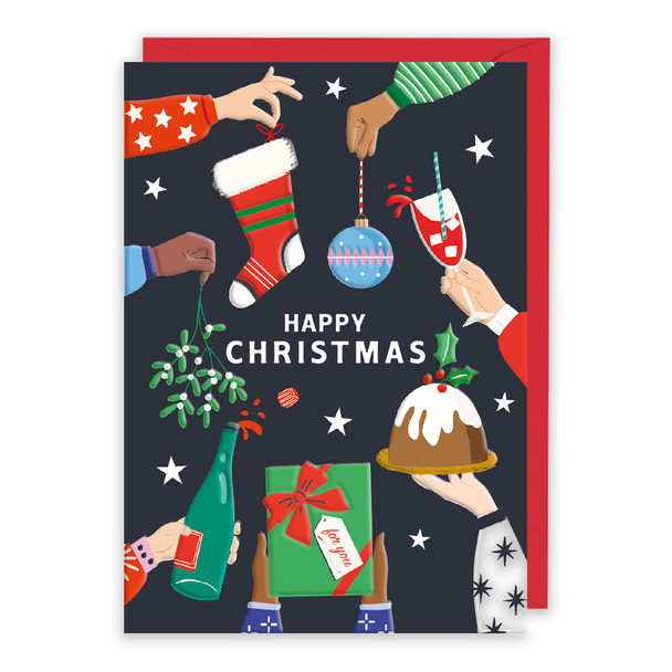 Happy Christmas Hands and Gifts (X26RRO MEM012)