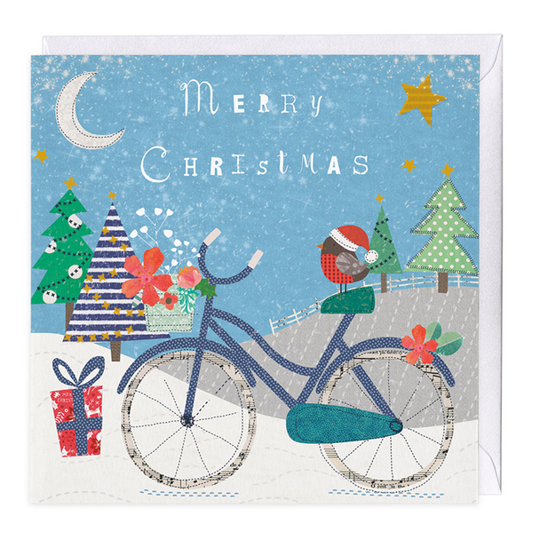 SALE- Merry Christmas Bike (X26WHI Y129)