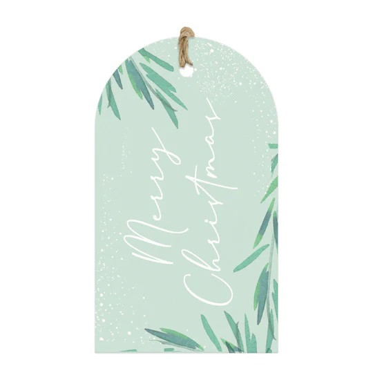 Christmas Gift Tag Pk6 - Foliage (X26WHI ZWT002)