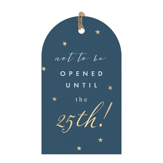 Christmas Gift Tag Pk6 - Not To Be Opened Til (X26WHI ZWT010)