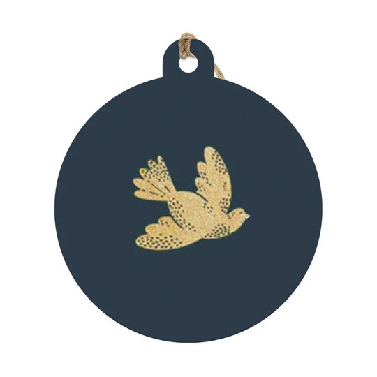 Christmas Gift Tag Pk6 - Golden Partridge (X26WHI ZWT023)