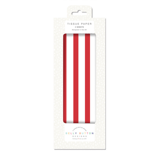 Tissue Pkt 4 - Red Stripe