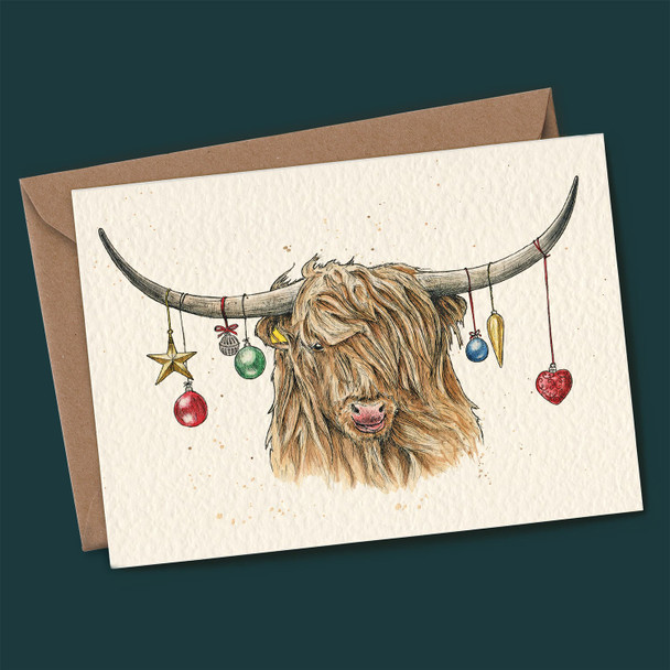 Christmas Highland Cow (X26BEW C01)