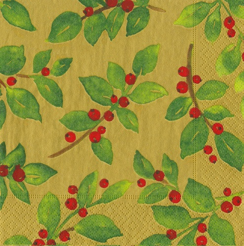 Painted Holly Gold-Cocktail (X26CAC 18651)