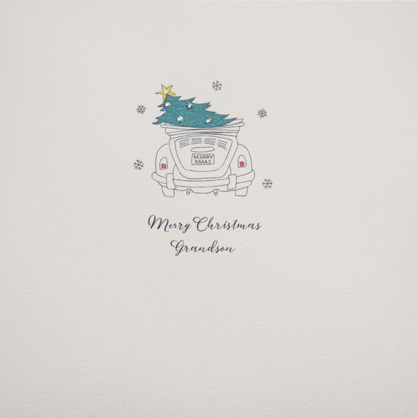 Grandson Car & Tree (Handfinished Gems, SQ155mm)