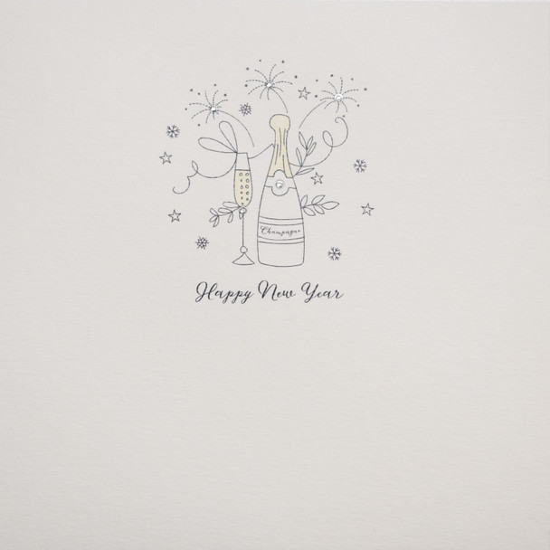 Happy New Year Champagne (Handfinished Gems, SQ155mm)