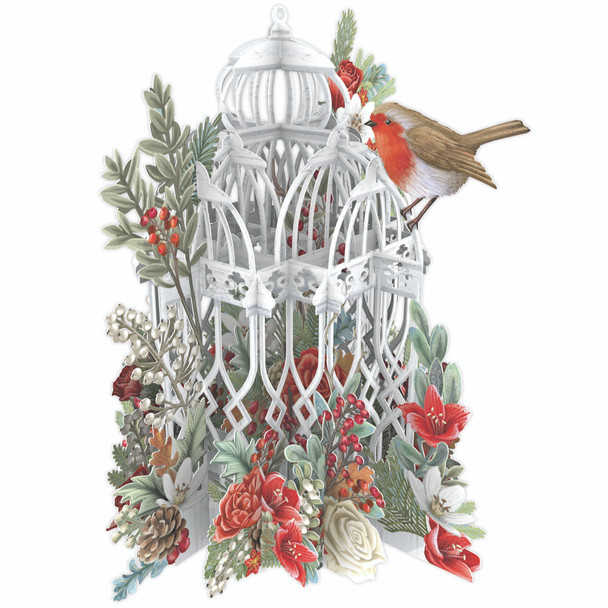 Pop Up Laser Cut- Christmas Flower Cage