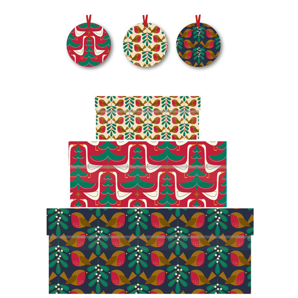 Boxes - KR Robins and Mistletoe (Nest 3) (X26PKB3 14470400)