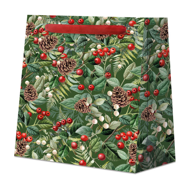 Gift Bag Large - B Festive Foliage  (W32xH32xD8cm) (X26PKBL BCBLA001)