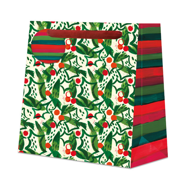 Gift Bag Medium- RB Holly Jolly (W22xH22xD8cm) (X26PKBM 13100403)