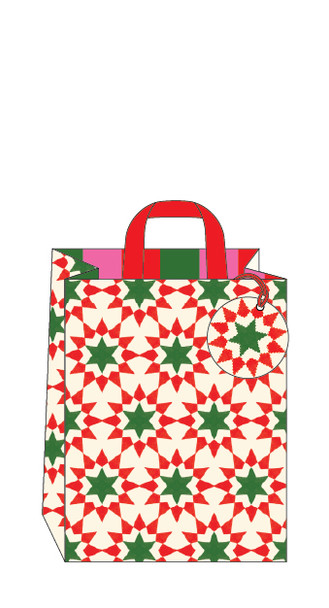 Bag Medium Portrait - Geo Stars 180x230x100mm
