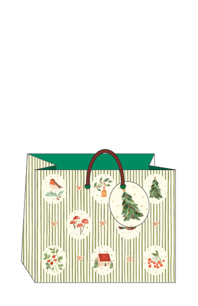 Bag Medium Landscape - Hedgerow Xmas 250x200x100mm