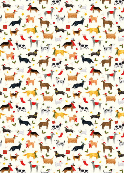 Wrap - Santa Paws Dog 500x700mm (X26ART GWX66)