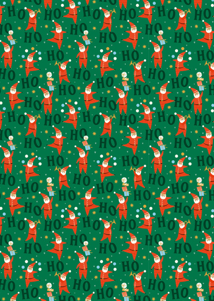 Wrap - Jolly Santa 500x700mm