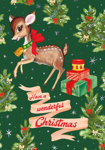 SALE- Wonderful Christmas Deer (105x150)