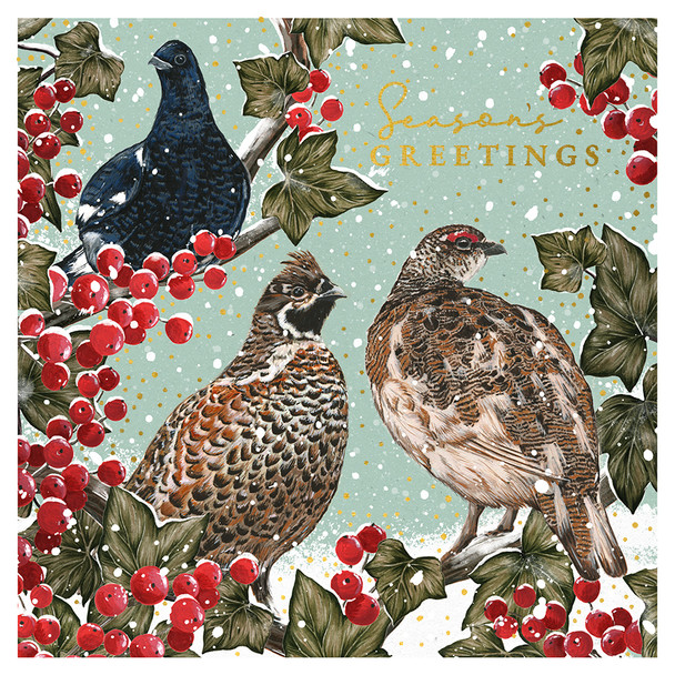 Box (8) SALE- Painterly Grouse (SQ165mm) (X26ART LBX091)