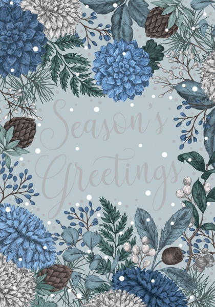 SALE Season's Greetings Pale (Foil,Flitter,Emboss)