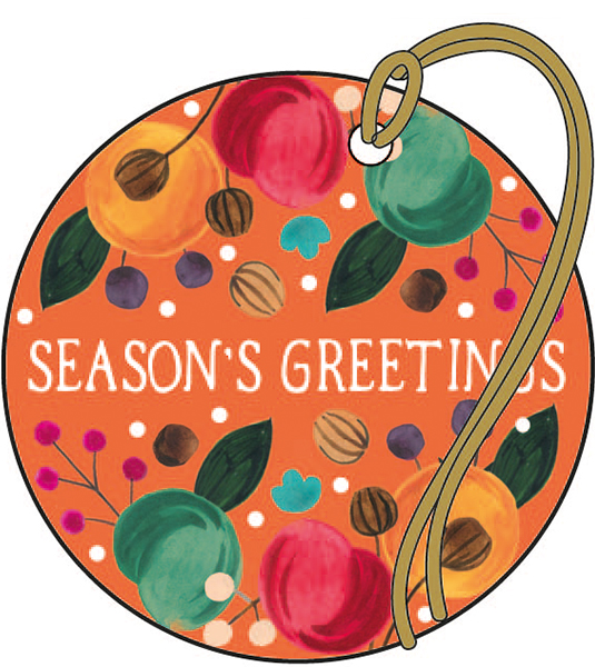 SALE Tag Pk4 - Festive Fruits