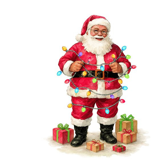 Santa with Lights