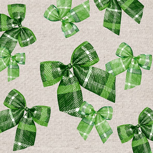 Checkered Bows-Green