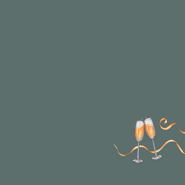 Tiny Champagne Glasses-Grey
