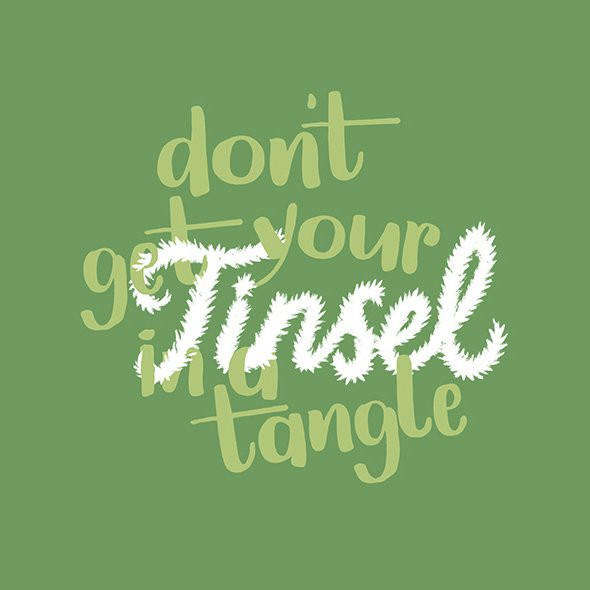 Tinsel in a Tangle-Soft Green