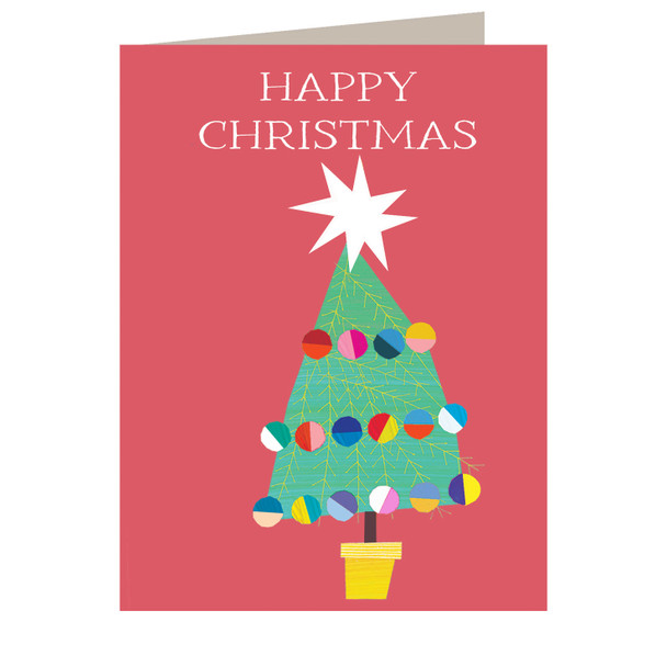 Small Card- Pink Christmas Tree (125x95mm) 