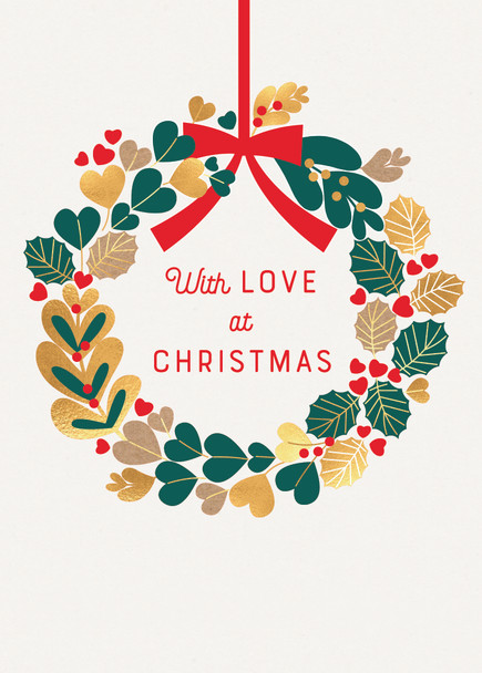 With Love at Christmas Wreath