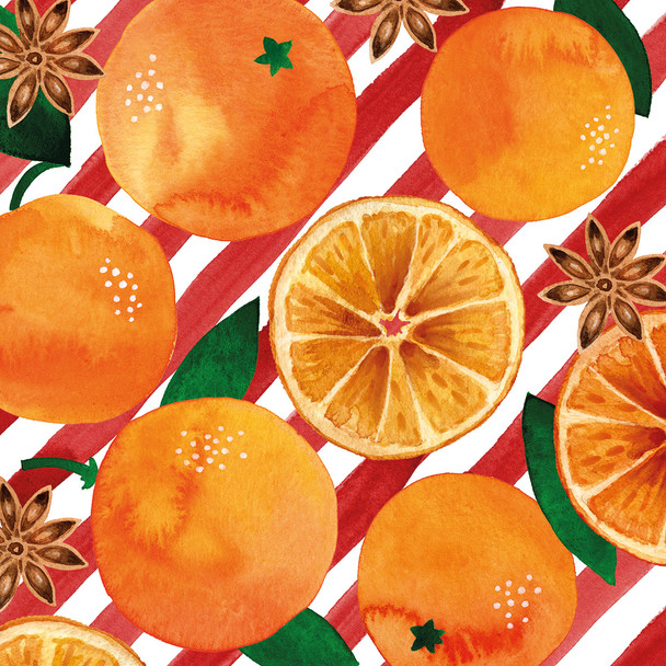 Oranges on Stripes-Gluhwein