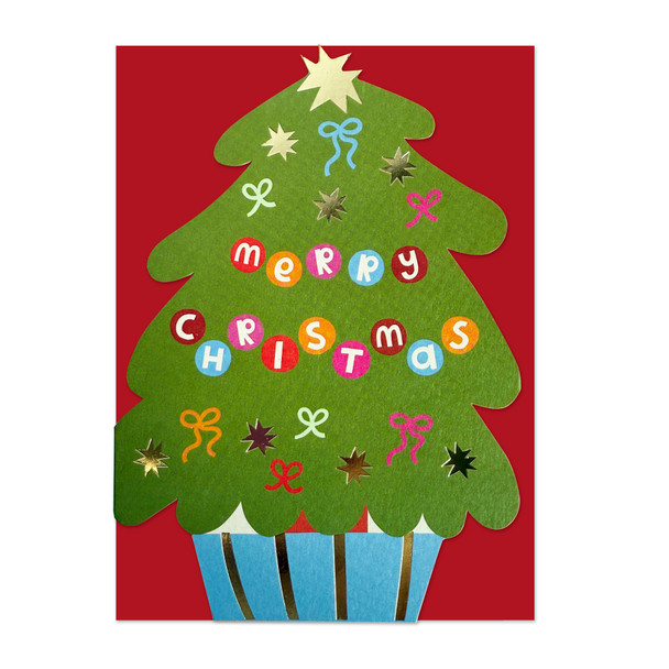Merry Christmas Tree (Die-cut)