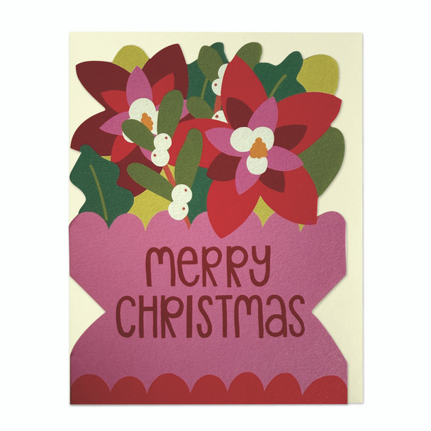 Small Card - Poinsetta (Die-cut)
