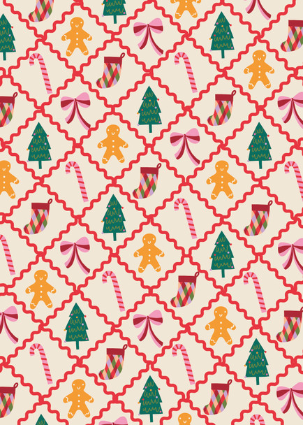 Wrap - Christmas Trellis (500x700mm)