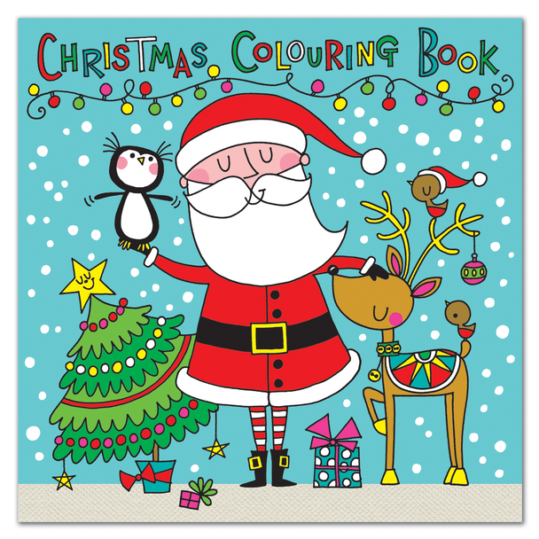 Colouring Book Square - Christmas Santa Reindeer (X26RED XCB03)