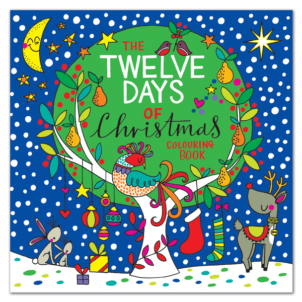 Colouring Book Square - 12 Days of Christmas (X26RED XCB04)