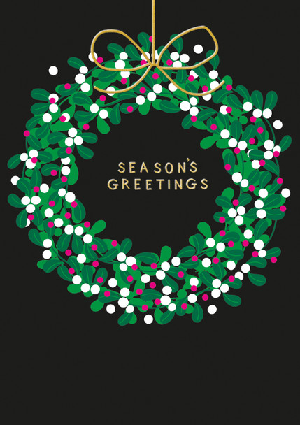 Seasons Greetings Wreath (153x108mm) (X26RED XJOY05)