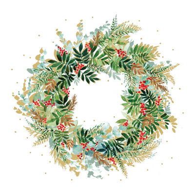 SALE - Christmas Hill Wreath (X26PPDL 3889)