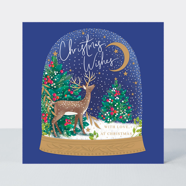 Reindeer In A Snow Globe (Gold Foil & Emboss) (X26RED XCOSY15)